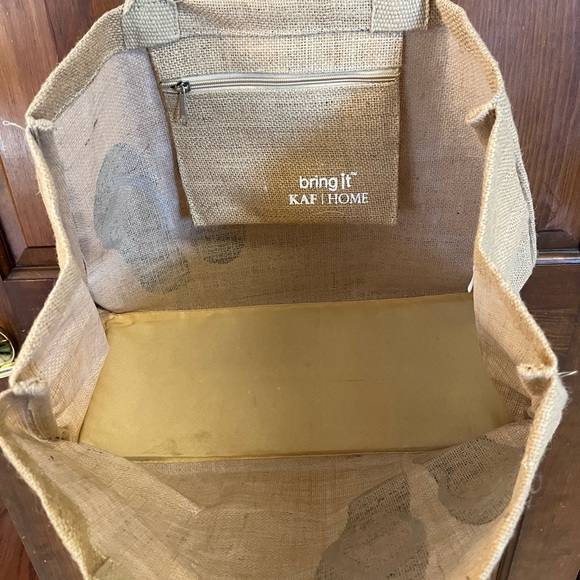 Kaf Home Durable Jute Market Tote Bag Flip Flops Beach Vacation Reusable EUC - Picture 9 of 11
